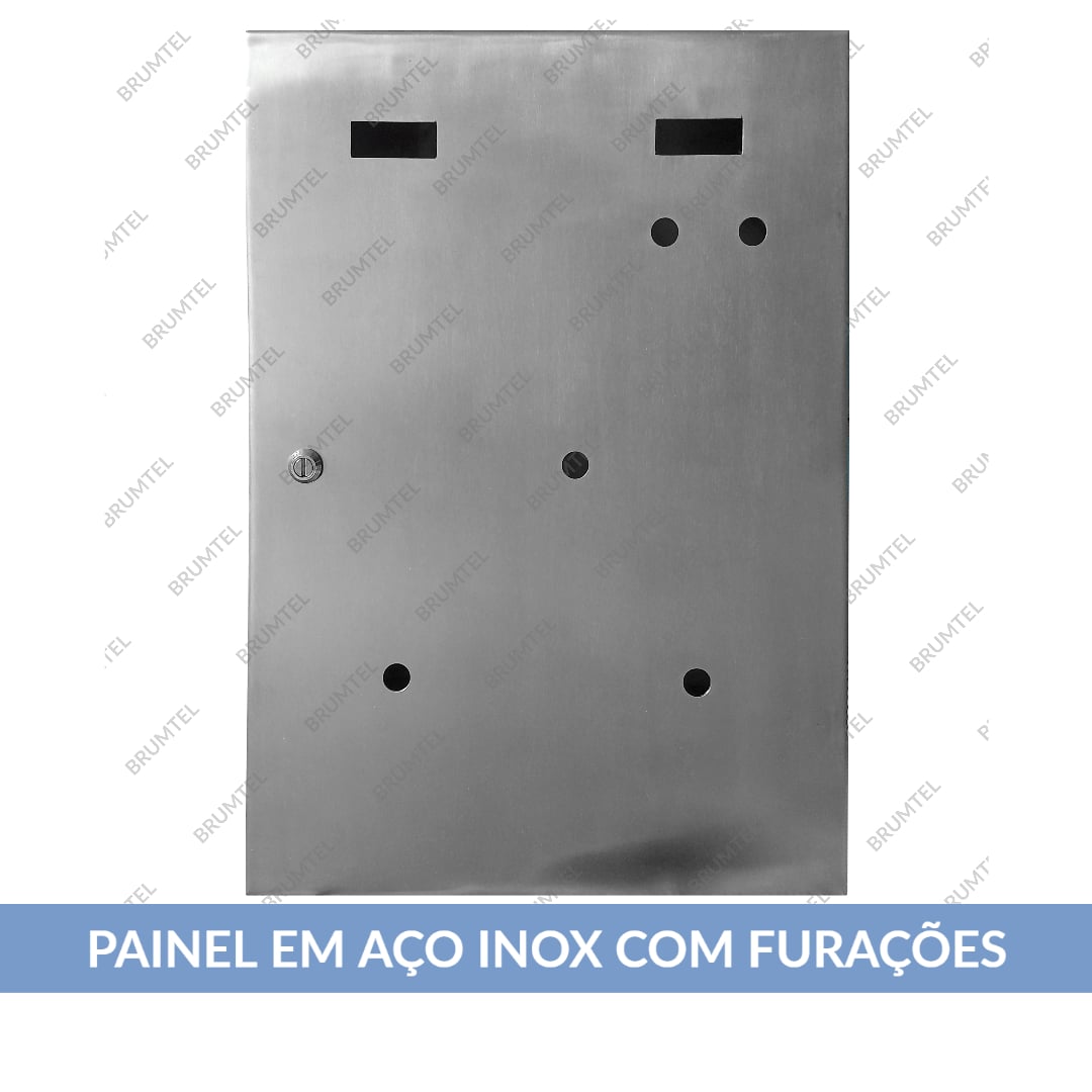 Painel em Aço Inox com Furações