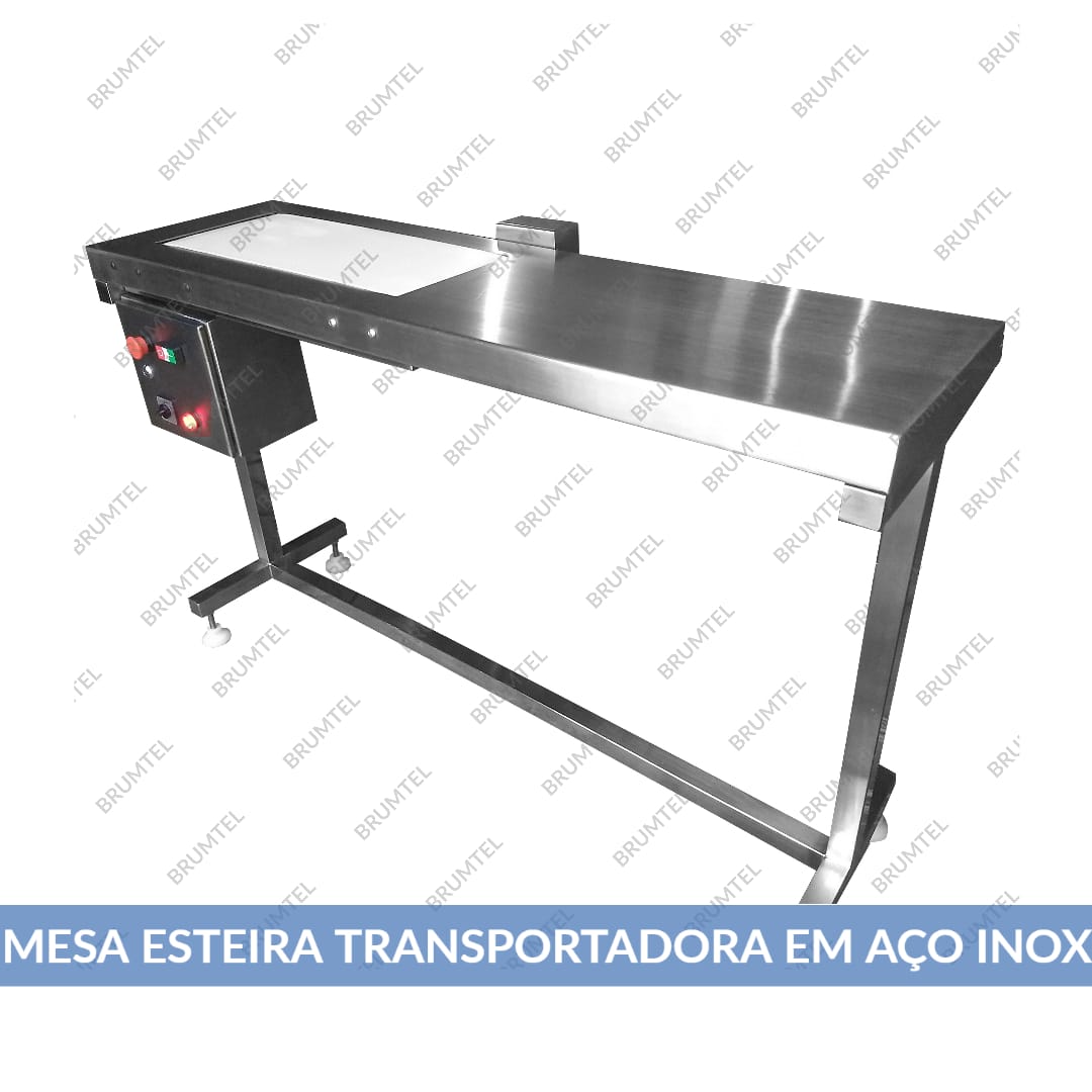 Mesa Esteira Transportadora em Aço Inox
